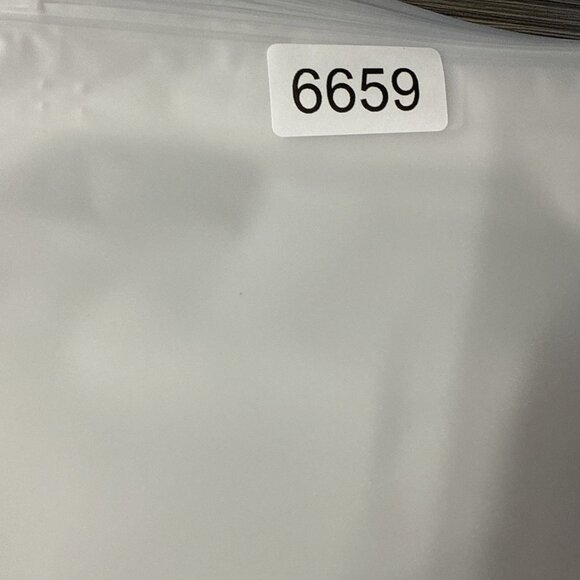 Chicos Women's Top Size Large Purple White Stripe Pullover Short Sleeve Boxy - Picture 5 of 5